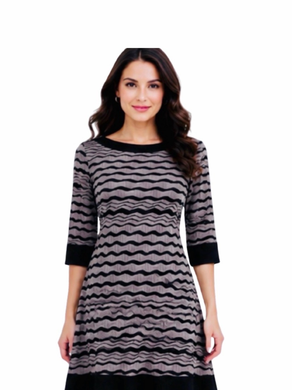 Papillon Blanc Geometric Pop-Over Dress